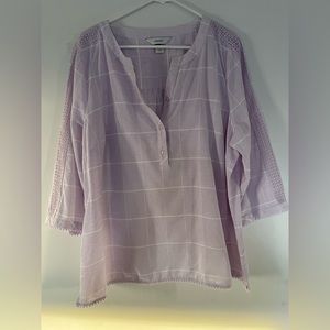 CJ Banks 3/4 sleeve pullover top 1X